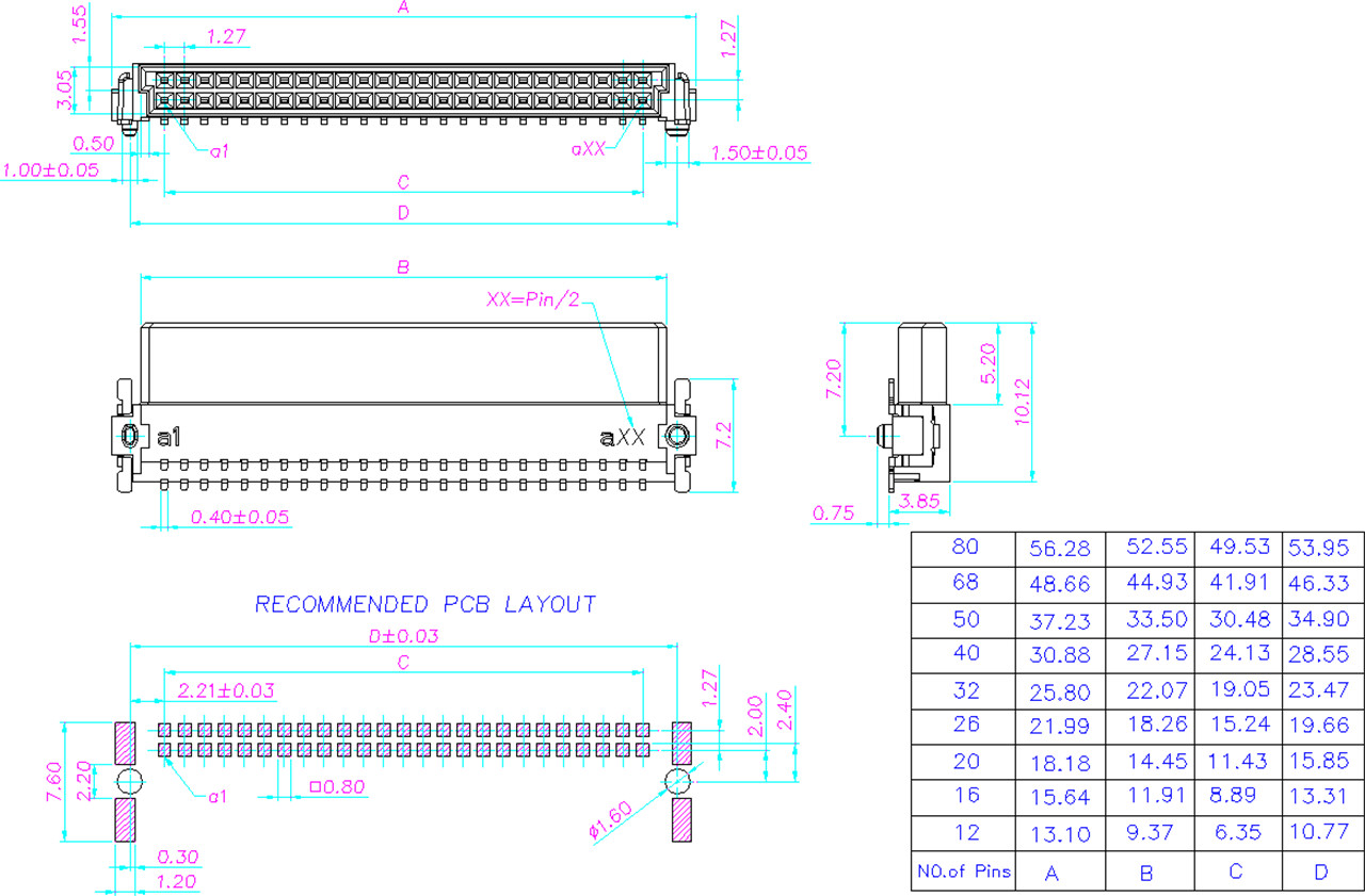 1.27mm SMC KONECTOR stop kontak (22)